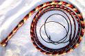 10ft 3 Tone 24 plait Custom Classic American Bullwhip with Fancy Box Pattern Knot A
